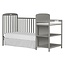 Dream On Me, Anna 3-in-1 Full Size Crib and Changing Table Combo in Steel Grey, Greenguard Gold Certified