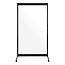 FDP-12793 Clear 3/16" Clear Acrylic Mobile Room Divider with Locking Casters for Social Distance; Sneeze, Cough, Talk Guard, Protective Single-Panel Plexiglass Barrier