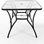 Cosco Outdoor Living 88646GLGE Paloma Patio Tempered Glass Top Dining Table, Gray