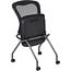 Office Star Deluxe Breathable ProGrid Back FreeFlex Coal Seat Armless Folding Chair with Casters, 2-Pack, Titanium Finish