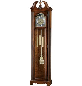 Howard Miller Hinchman Floor Clock 547-051 Ã¢â‚¬â€œ Lightly Distressed Hampton Cherry Grandfather Home Decor with Quartz, Triple-Chime Movement