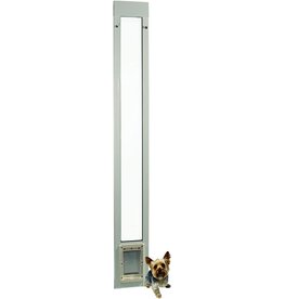 Ideal Pet Products 80" Fast Fit Aluminum Pet Patio Door, Small, 5" x 7" Flap Size, White