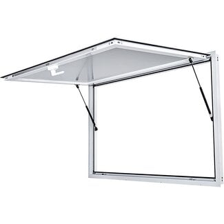 VEVOR Concession Window 53 x 33 Inch, Concession Stand Serving Window Door with Double-Point Fork Lock, Concession Awning Door Up to 85 degrees for Food Trucks, Glass Not Included