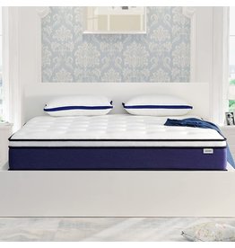 King Size Mattress, JINGWEI 14 Inches King Mattress in a Box, Individually Pocket Springs Hybrid Mattress for Back Pain Relief, Cloud-Like Comfort, Medium Firm