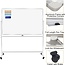 Double-Sided Rolling Whiteboard with Stand 60"x40", Magnetic Dry Erase Board with Stand Mobile Whiteboard Portable Standing Whiteboard on Wheels Large White Board for Office, School, Home