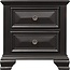Roundhill Furniture Renova 2-Drawer Nightstand, Vintage Black