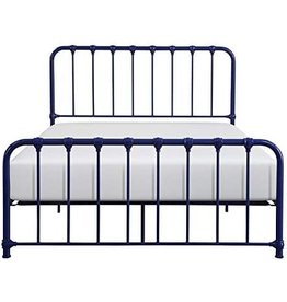 Lexicon Bethany Full Metal Platform Bed in Navy Blue