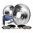 Detroit Axle - 13.7" 6-Lug Rear Disc Rotors + Brake Pads Replacement for 2012-2020 Ford F-150