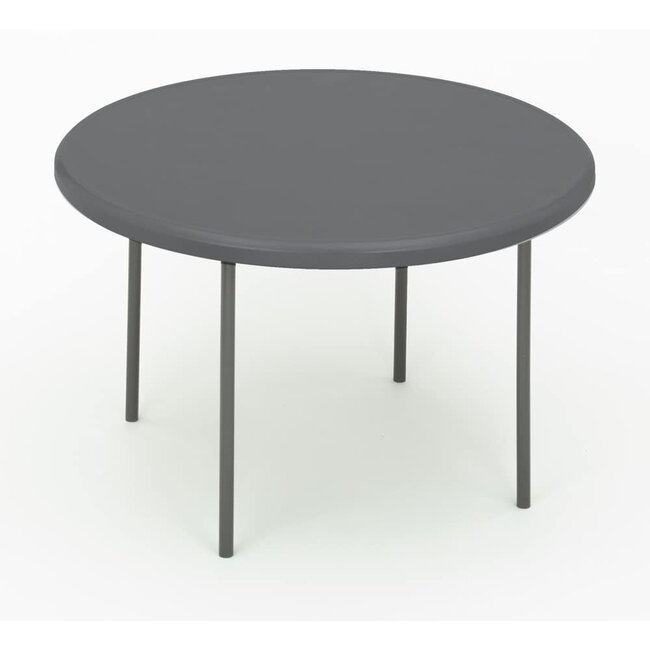 Iceberg 65247 Indestructables Too 1200 Series Resin Folding Table, 48 Dia X 29H, Charcoal