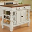 Homestyles Kitchen Island Americana Dual Side Storage Cabinet, 36 Inches High by 42 Inches Wide, Antique White