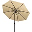 California Umbrella 11' Round Aluminum Market Umbrella, Crank Lift, Collar Tilt, Bronze Pole, Pacifica Beige