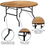 Flash Furniture 5-Foot Round Wood Folding Banquet Table with Clear Coated Finished Top