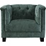 Acanva Luxury Vintage Tufted Velvet Accent Chair, Small Sofa for Living Room, 38"W Armchair, Dark Green