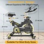 pooboo Indoor Cycling Bike, Belt Drive Indoor Exercise Bike Stationary LCD Monitor with Ipad Mount Comfortable Seat Cushion for Home Cardio Workout Cycle Bike Training