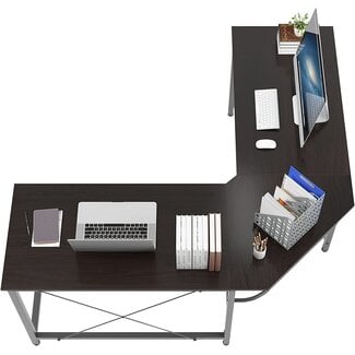 soges L Shaped Gaming Desk, L Desk Computer Corner Desk, 59 x 59 inches Large L Shaped Desk for Home Office, Sturdy Writing Desk Writing Workstation Gaming Table