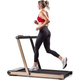 SUNNY HEALTH & FITNESS ASUNA Space Saving Treadmill, Motorized with Speakers for AUX Audio Connection - 8730G