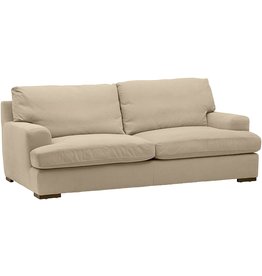 Amazon Brand - Stone & Beam Lauren Down-Filled Oversized Loveseat Sofa with Hardwood Frame and Stain-Resistant Fabric, 89"W, Fawn