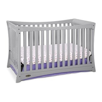 Graco Tatum 4-in-1 Convertible Crib, Pebble Gray, Solid Pine and Wood Product Construction, Converts to Toddler Bed or Day Bed (Mattress Not Included)