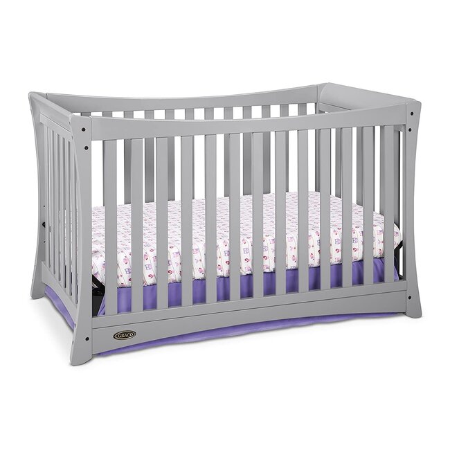 Graco Tatum 4-in-1 Convertible Crib, Pebble Gray, Solid Pine and Wood Product Construction, Converts to Toddler Bed or Day Bed (Mattress Not Included)