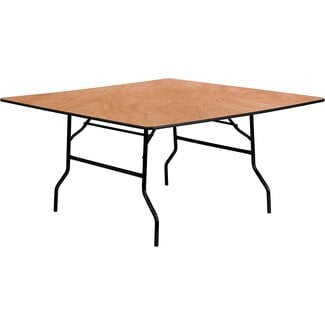 Flash Furniture 5-Foot Square Wood Folding Banquet Table