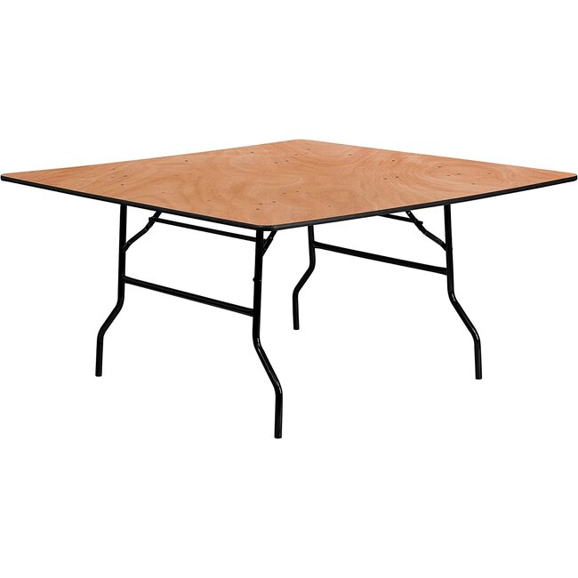 Flash Furniture 5-Foot Square Wood Folding Banquet Table