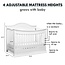 DaVinci Meadow 4-in-1 Convertible Crib in White, Greenguard Gold Certified