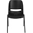 Flash Furniture 5 Pack HERCULES Series 880 lb. Capacity Black Ergonomic Shell Stack Chair with Black Frame