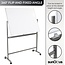 SUNCLOUS Mobile Whiteboard - 48"x36"x51" - Dry Erase White Board for Office, Classroom, Gym, Lab - Magnetic & Smooth Double Sided Writing Space - Portable with Lockable & Rolling Wheels - 10.3kg