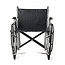 Medline Excel Extra-Wide Bariatric Wheelchair, 24 Wide Seat, Desk-Length Removable Arms, Swing Away Footrests, Chrome Frame