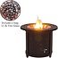 Stanbroil 30 Round Cast Aluminum Outdoor Propane Gas Fire Pit Table with Round Burner Ring, Bronze