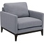Amazon Brand Rivet Contemporary Living Room Accent Chair with Wood Base, 34.6"W, Fog Grey