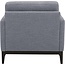 Amazon Brand â€“ Rivet Contemporary Living Room Accent Chair with Wood Base, 34.6"W, Fog Grey