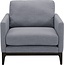 Amazon Brand Rivet Contemporary Living Room Accent Chair with Wood Base, 34.6"W, Fog Grey