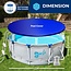 Round Above Ground Swimming Pool - Fast Setup Durable Outdoor Metal Frame Pool Set for Garden, Backyard, Lawn, Courtyard - w/ Ladder, Filter, Cover