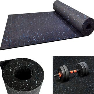 1/4 Inch Rubber Mat 7mm Thick Rubber Gym Flooring Roll 3.3ft x 13ft Heavy Duty Rubber Rolls Protective Exercise Mats for Stronger and Safer Basement, Home Gym, Shed or Trailer