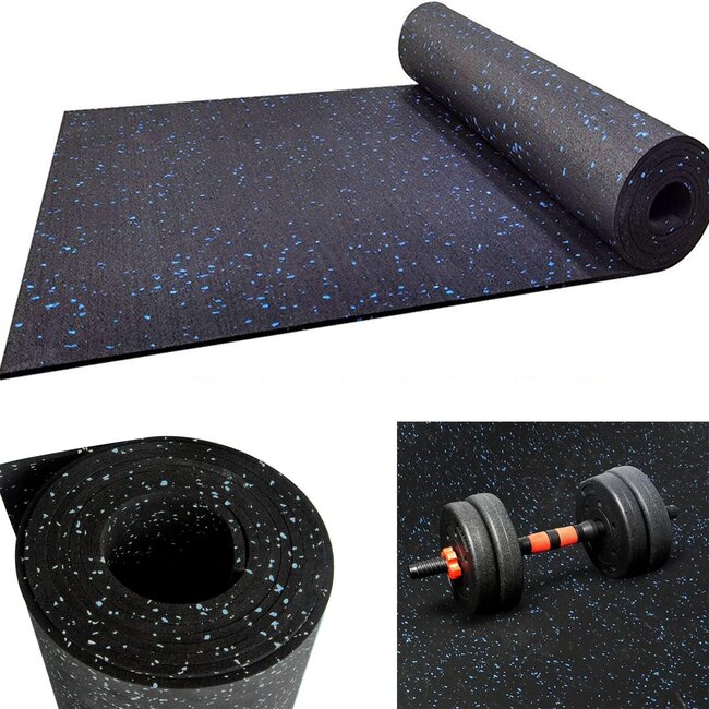 1 4 Inch Rubber Mat 7mm Thick Rubber Gym Flooring Roll 3.3ft x