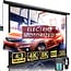 Aoxun 120" Motorized Projector Screen - Indoor and Outdoor Movies Screen 120 inch Electric 4:3 Projector Screen W/Remote Control