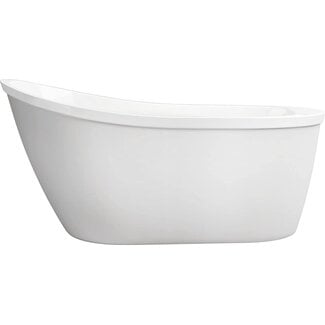 PROFLO PFFSOS25932WH PROFLO PFFSOS25932 Bingham 59" Free Standing Acrylic Soaking Tub with Reversible Drain, Drain Assembly, and Overflow