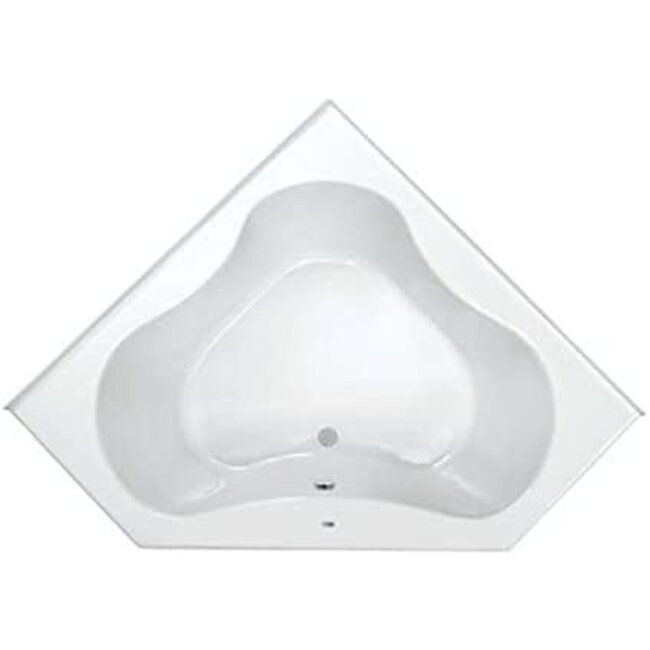 PROFLO PFS6060WH PROFLO PFS6060 Grass Valley 60" x 60" Corner Acrylic Soaking Tub with Center Drain and Overflow