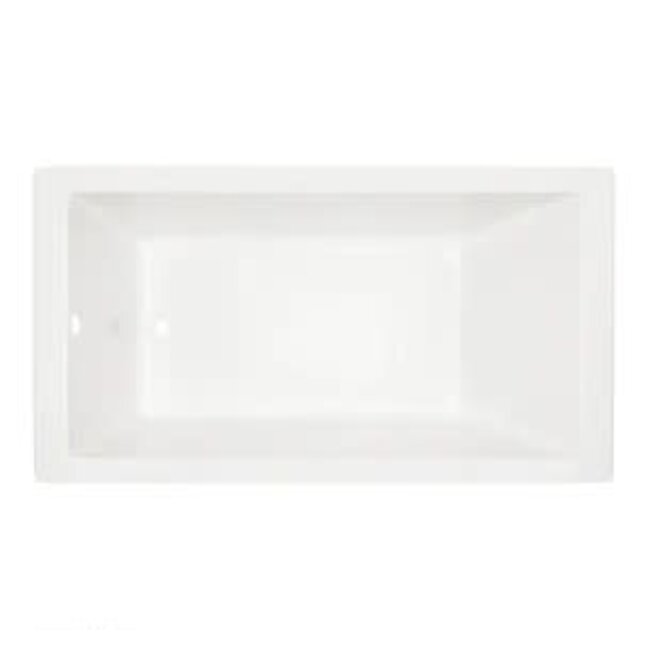 Signature Hardware Sitka 60 x 36 in. Soaker Drop-In Bathtub with End Drain in White