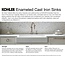 Whitehaven 35-11/16 In. x 21-9/16 In. Self-Trimming Smart Divide Undermount Large/Medium Double-Bowl Kitchen Sink with Tall Apron, White