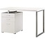 COASTER Brennan 3-Drawer Reversible set up Office Desk  White.