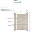 Transolid EWK363672-44 Expressions 3-Panel Shower Wall Kit, 36-in L x 36-in W x 72-in H, Sea Fog
