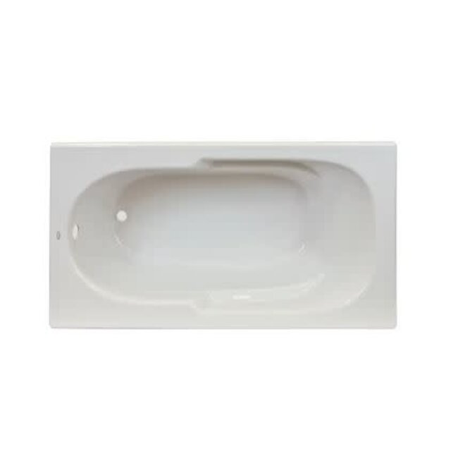 Jacuzzi J2D6036BUXXXXW 19.25 X 36 X 60 In. Signature Rectangle Drop-In Soaking Bathtub, White