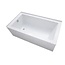 Signature Hardware Sitka 60 x 36 in. Soaker Drop-In Bathtub with Left Drain in White