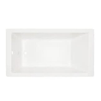 Signature Hardware Sitka 72 x 36 in. Drop-In Acrylic Soaker Bathtub with End Drain in White