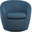 Basics Swivel Accent Chair, Upholstered Armchair for Living Room, Navy