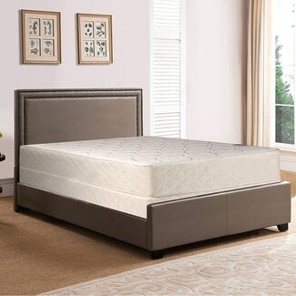 Spring Solution Medium Plush Innerspring Tight Top Mattress and Box Spring/Foundation Set, No Assembly Required, Queen Size