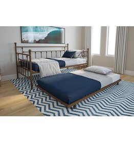 DHP Manila Metal Twin Size Daybed and Twin Size Trundle (Gold)