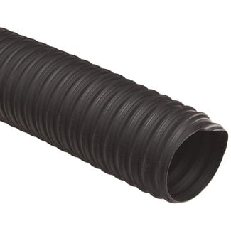 Flexadux T-7 Thermoplastic Rubber Duct Hose, Black, 8" ID, 0.030" Wall, 25' Length
